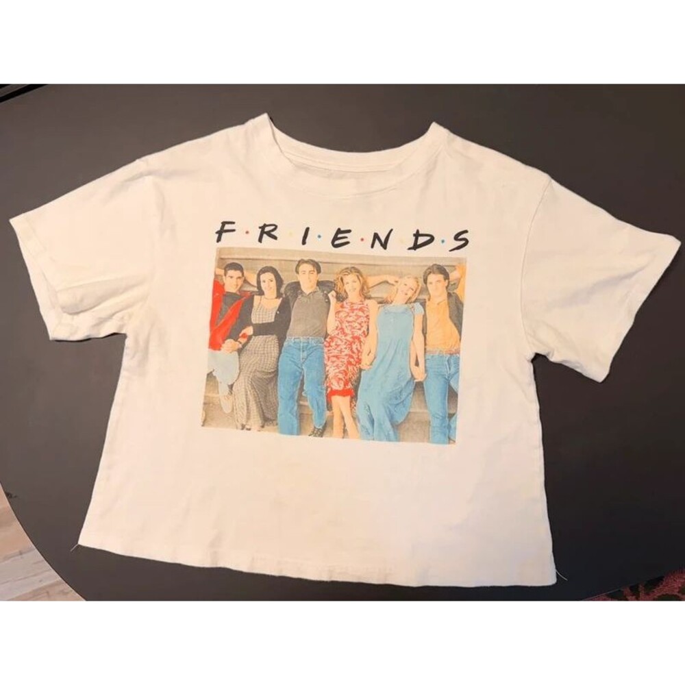 Friends TV Show Graphic T Shirt Cropped Women's XS Retro 90s Vintage inspired